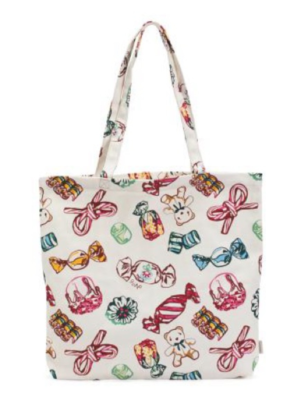 Vera Bradley White Multi Candy-Print Tote NWT